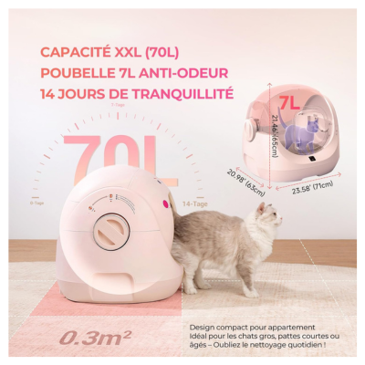 Catlink Baymax 70L - Dimensions et gabarit