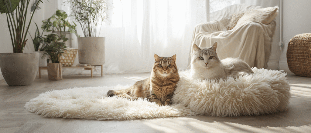 deux chats cote a cote