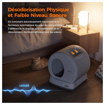 Présentation de la litière autonettoyante VIVIDMOO