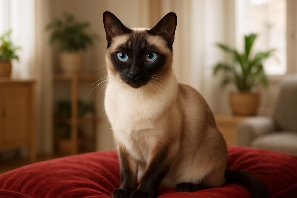 Découvrez tout sur le Siamois, ce chat élégant et affectueux au pelage distinctif et aux yeux bleus captivants. Guide d'entretien, caractère et histoire de cette race unique.